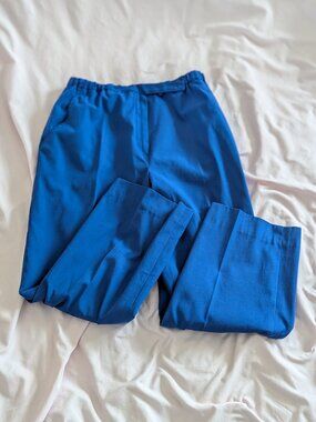 Leon Levin Blue Solid Straight Pants Size 8